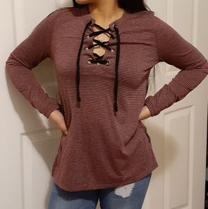 Striped long sleeve shirt